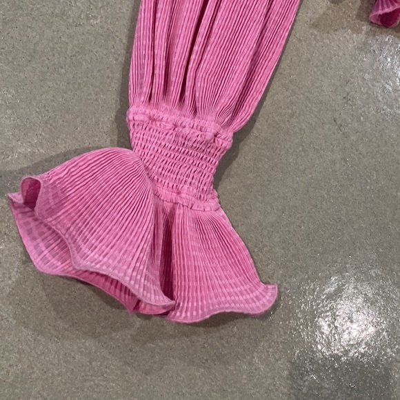 NWT KEEPSAKE THE LABEL PINK RUFFLE CROP FAUX WRAP TOP SIZE L - Picture 14 of 16